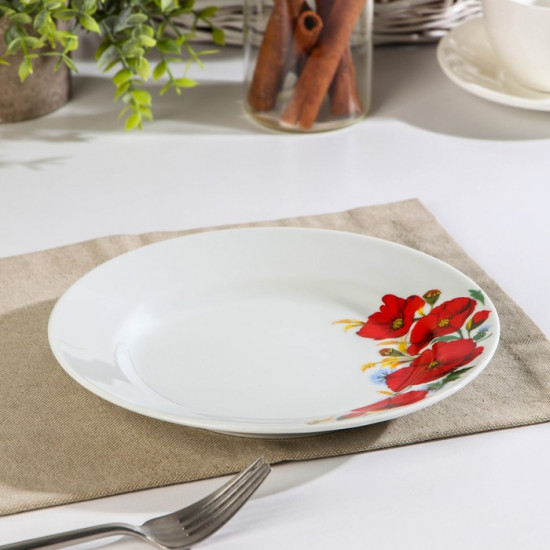 Тарелка «Маки красные»