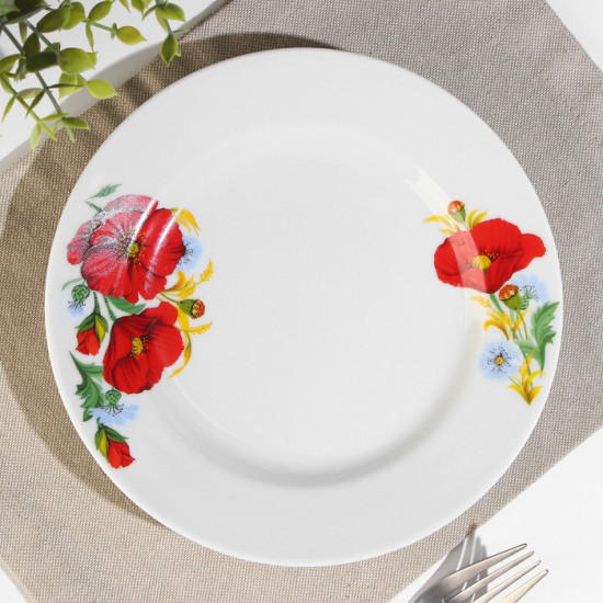 Тарелка «Маки красные»