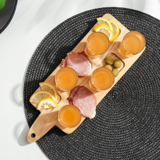 Доска-менажница деревянная для подачи шотов