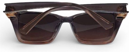 Очки KOREA, цвет линз - коричневый, цвет оправы - коричневый, UV400, Polarized, роговая оправа, золотые вставки