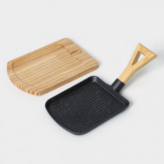 Сковорода на деревянной подставке «Лопата» - Фото 5