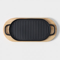 Сковорода на деревянной подставке - Фото 2