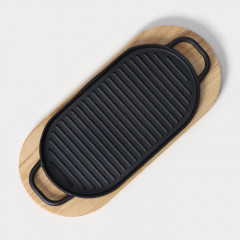 Сковорода на деревянной подставке - Фото 3