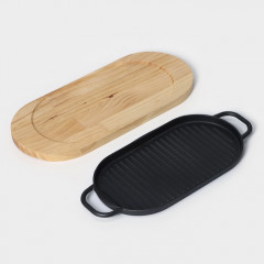 Сковорода на деревянной подставке - Фото 4