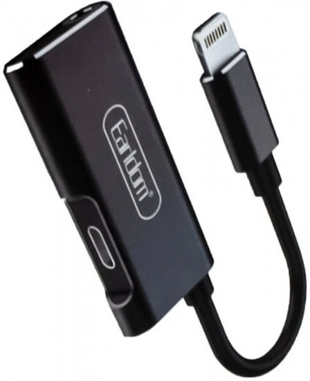 Кабель-переходник Earldom ET-OT52 Lightning(F)+Jack 3.5mm(F) на Lightning(M)