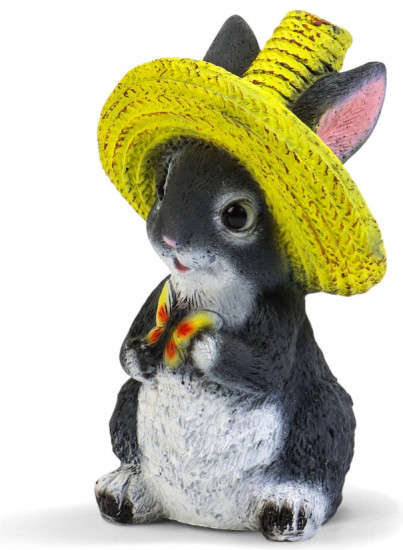 Фигура «Зайка в соломенной шляпе с бабочкой»