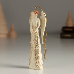 Фигурка-подвеска «Ангел в бежевой блузке с воротничком» - Фото 3