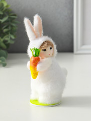 Фигурка пасхальная «Малыш в костюме кролика с морковкой» - Фото 3