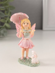 Фигурка «Девочка-фея под зонтиком с кроликом» - Фото 1