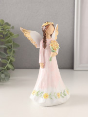 Фигурка «Девушка-ангел в нежно-розовом платье, с букетом» - Фото 1