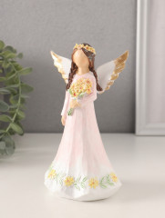 Фигурка «Девушка-ангел в нежно-розовом платье, с букетом» - Фото 3