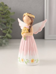 Фигурка«Девушка-ангел в розовом платье, с жёлтыми незабудками» - Фото 3