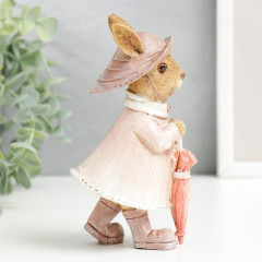 Фигурка «Зайка в шляпке и дождевике с зонтом» - Фото 1