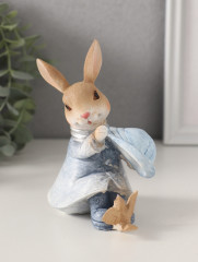 Фигурка «Зайка в шляпке и дождевике: с птичкой» - Фото 3