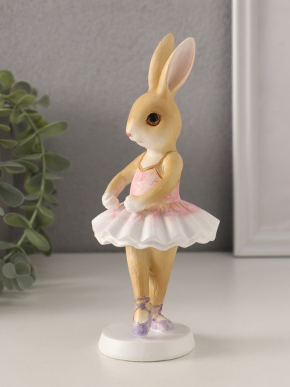 Фигурка «Зайка-балерина в бело-розовой пачке»