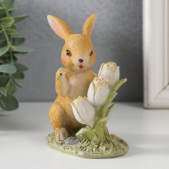 Фигурка «Зайчик на полянке с тюльпанами» - Фото 3