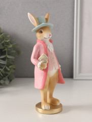 Фигурка «Заяц в розовом камзоле и голубой шляпе» - Фото 3