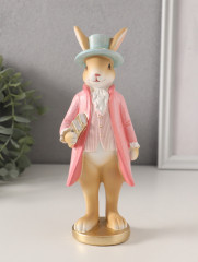 Фигурка «Заяц в розовом камзоле и голубой шляпе» - Фото 4