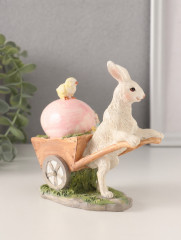 Фигурка «Кролик везёт тележку с цыплёнком и пасхальным яйцом» - Фото 4