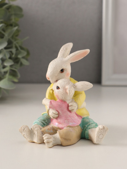 Фигурка «Кролик с крольчонком: папа и сын»
