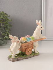 Фигурка «Кролики везут тележку с капустой» - Фото 1