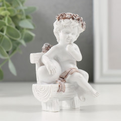 Фигурка «Милый ангелочек на скамье с сердцем» - Фото 1