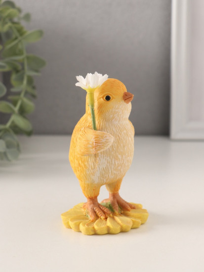 Фигурка «Цыплёнок с ромашкой»