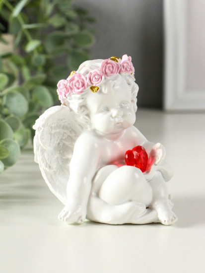 Фигурка светящаяся «Ангел - воздушный поцелуй в форме сердца»