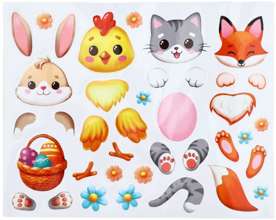 Набор для декорирования яиц на пасху «Зверята»