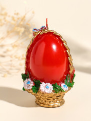 Свеча декоративная «Пасхальное яйцо в корзинке» - Фото 2