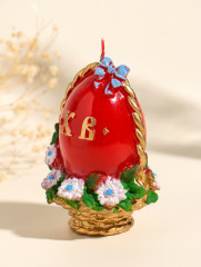 Свеча декоративная «Пасхальное яйцо в корзинке» - Фото 3