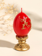 Свеча декоративная «Пасхальное яйцо вензельное» - Фото 1