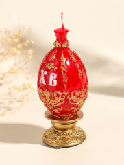 Свеча декоративная «Пасхальное яйцо с орнаментом» - Фото 3