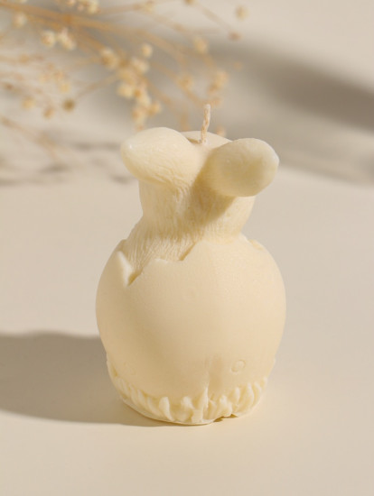 Свеча пасхальная «Заяц с цветами»