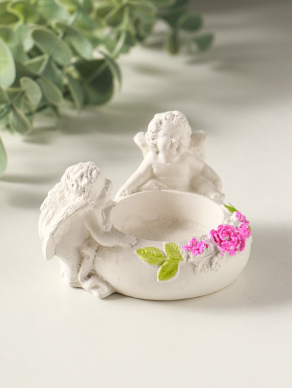 Подсвечник «Ангелы с цветами»