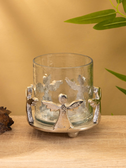 Подсвечник со стеклом «Ангелочки»