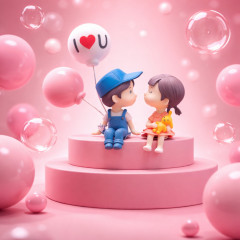 Фигурки в машину с шариками «Влюблённая пара» - Фото 10