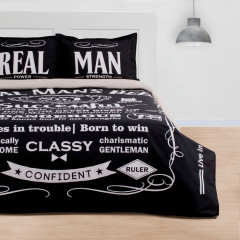 Комплект постельного белья «Real Man» (1,5-спальный, ранфорс, 2 наволочки 50×70) - Фото 1