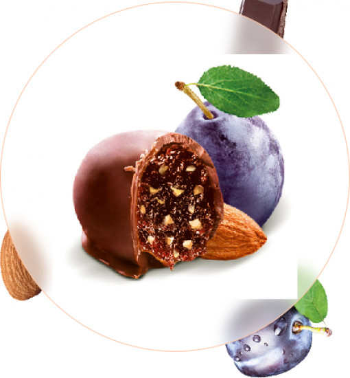 Конфеты «Чернослив шоколадный с миндалем»