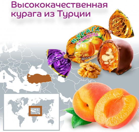 Конфеты «Чернослив и курага шоколадные с грецким орехом»
