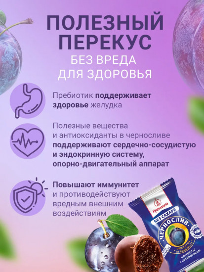 Конфеты в шоколаде «Чернослив без сахара»