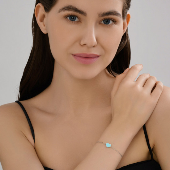 Браслет из серебра с эмалью