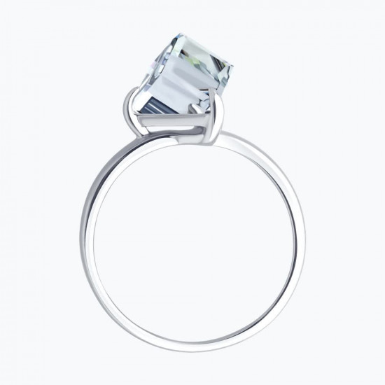 Кольцо из серебра с кристаллом