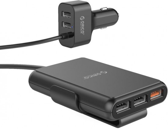 Зарядное устройство автомобильное Orico UCP-5P-BK-PRO