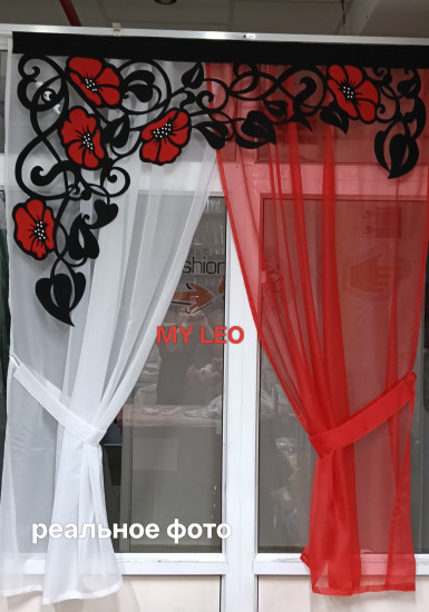 Занавеска с ламбрекеном «Вьюнки»