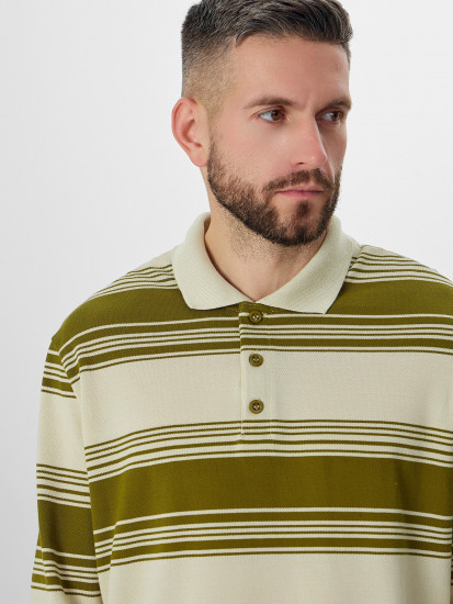 Лонгслив-поло мужской