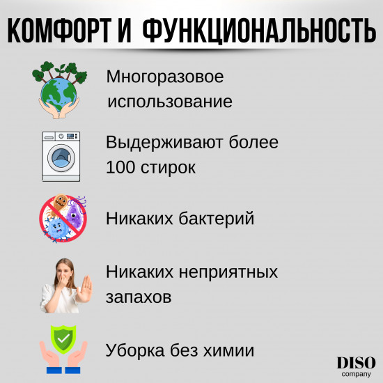 Комплект салфеток для уборки «Grey»