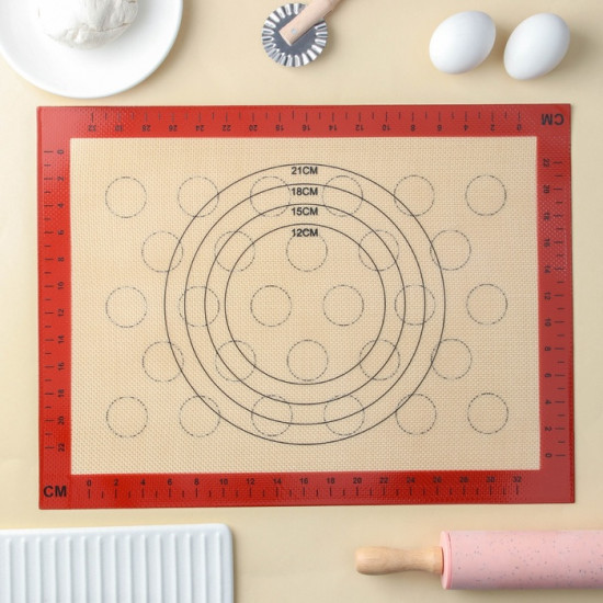 Коврик для выпечки и раскатки теста с разметкой «Пекарь»