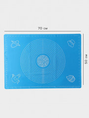 Коврик для выпечки и раскатки теста с разметкой «Эрме» - Фото 1