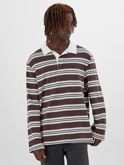 Лонгслив-поло мужской